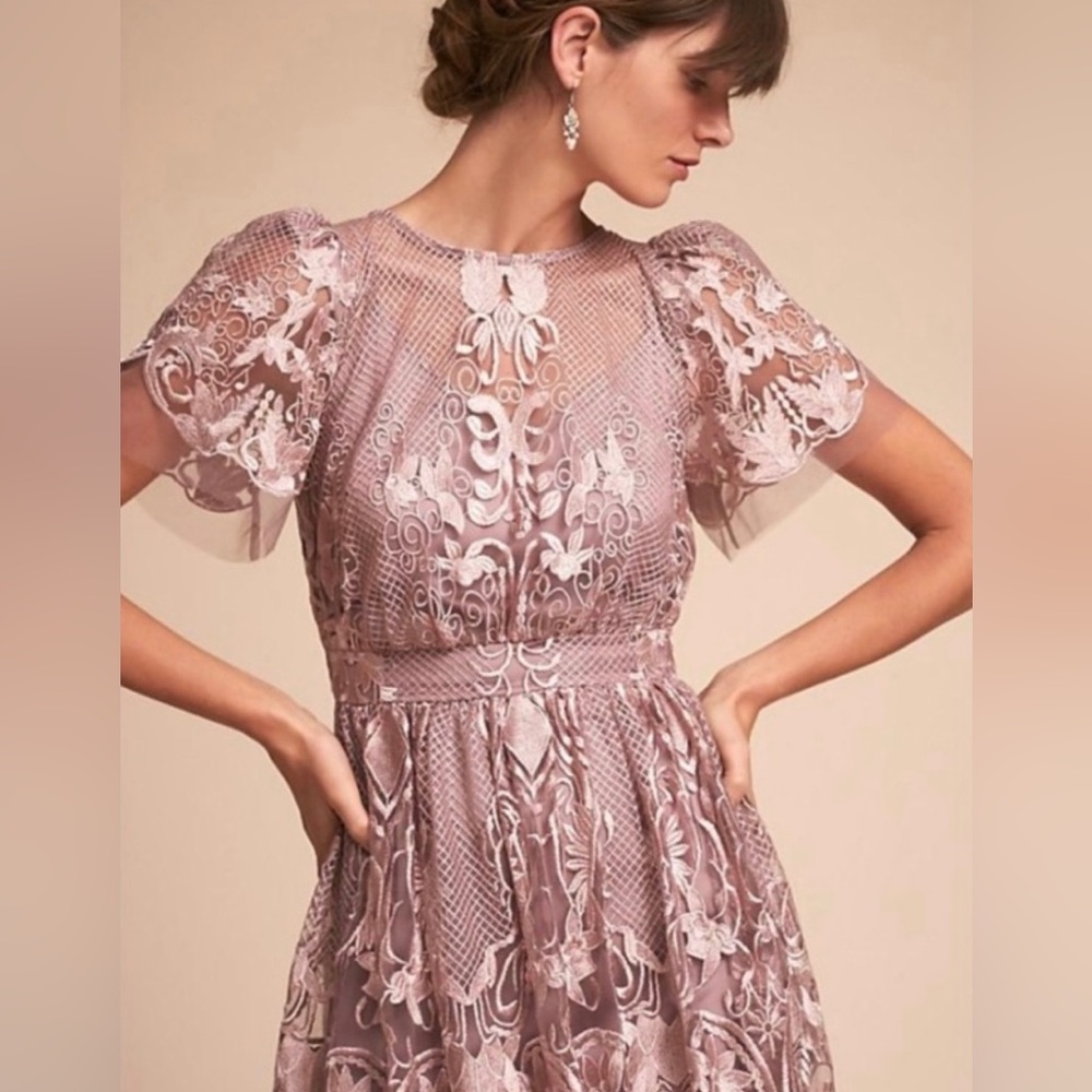 Anthropologie BHLDN Vivica Lace Midi Dress, size 8